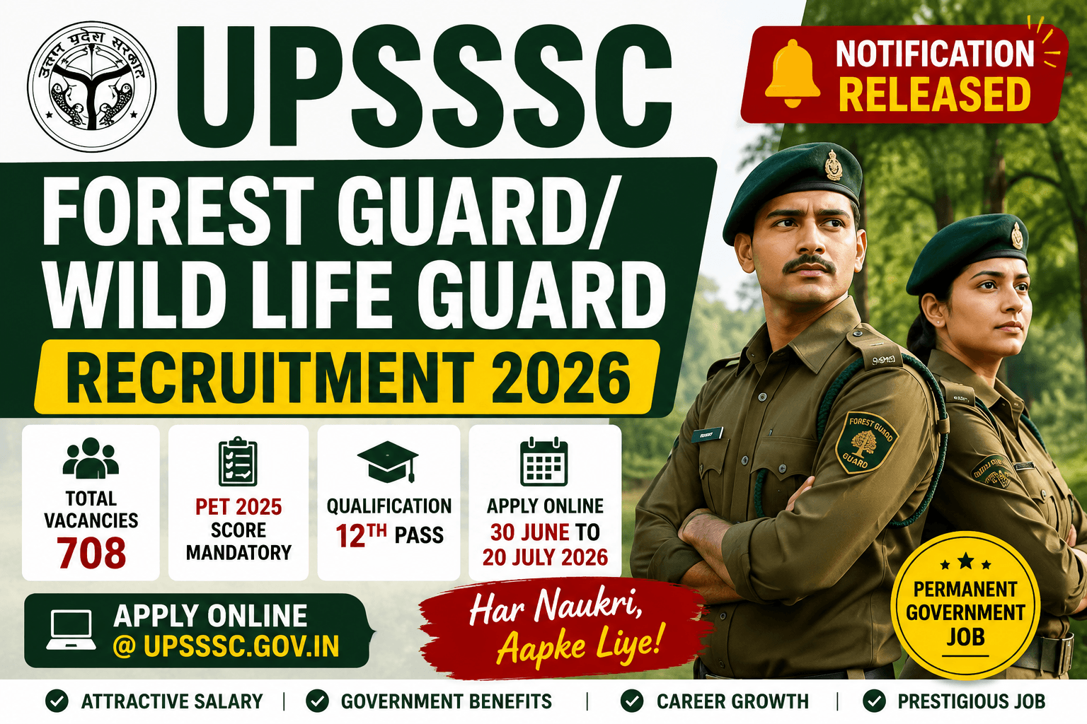 UPSSSC Forest Guard Recruitment 2026